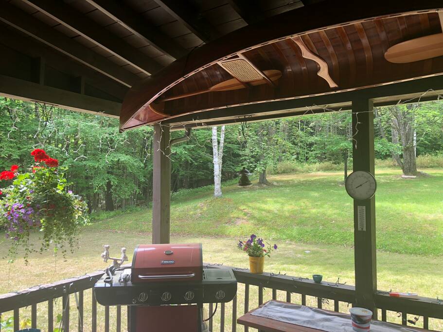 Relax on the front porch and BBQ