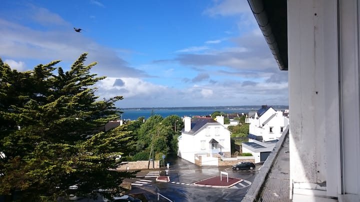 Pleasant T2 Centre Concarneau, sea and city view