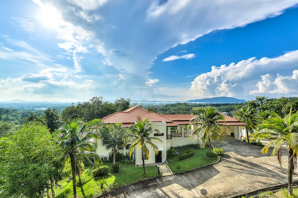 Spacious with a view and exquisite landscaping.