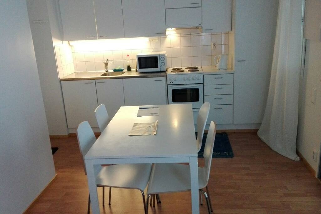 Dining room and kitchen