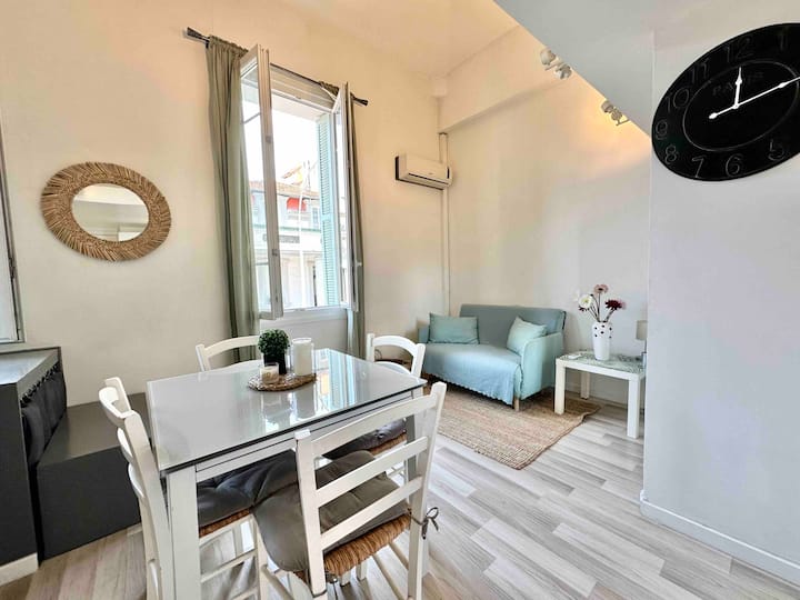 Studio- Clim Ac - 5min Beach Walk - 2min Tramway - Nice