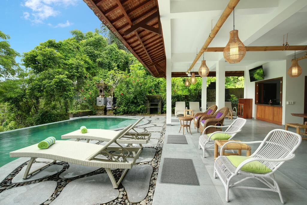 Swimming Pool and sitting area