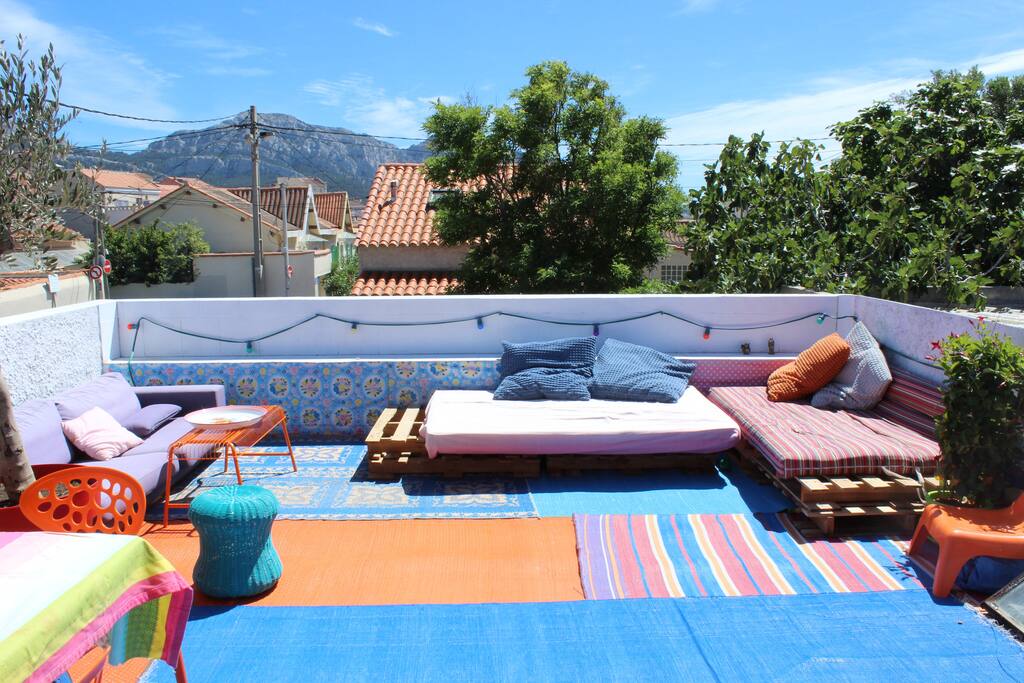 Terrasse ensoleillée