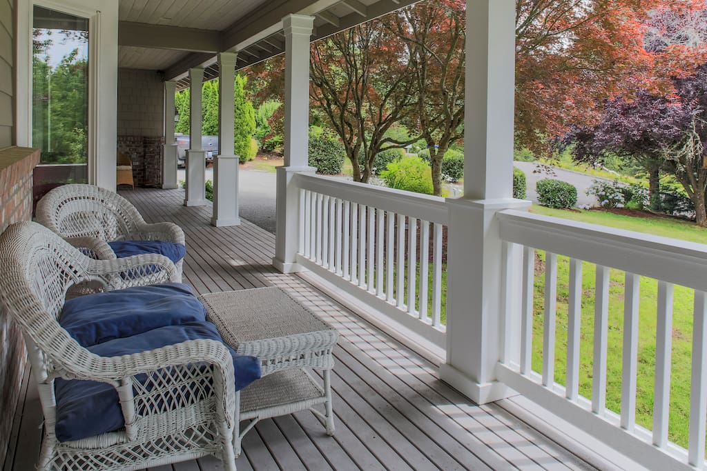 Watch the world go by from the porch.
