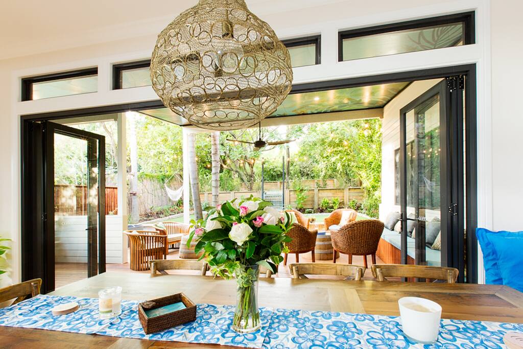 The view out from the dining area