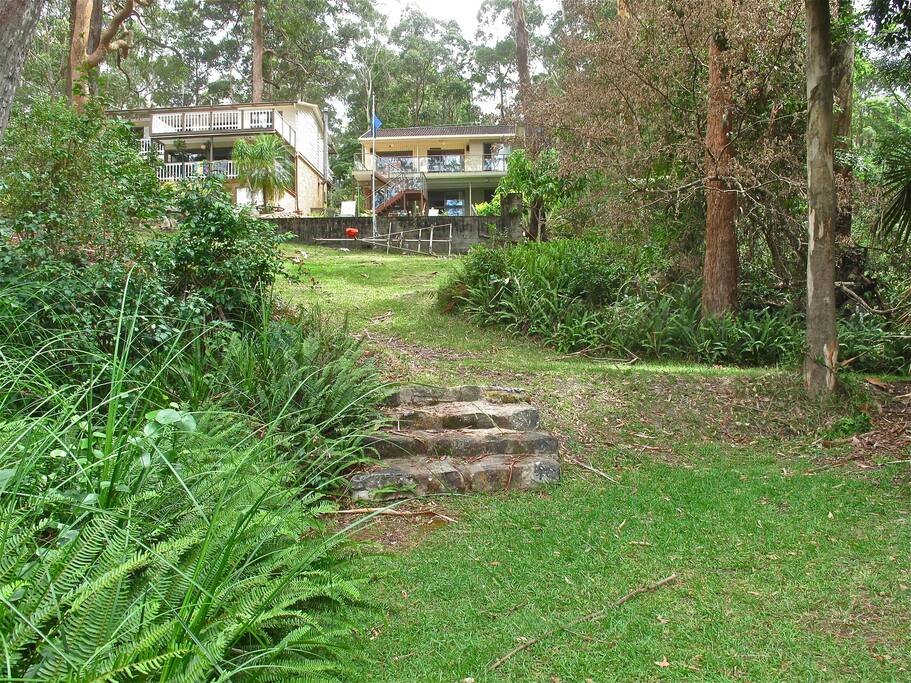 From the lake looking up to the house