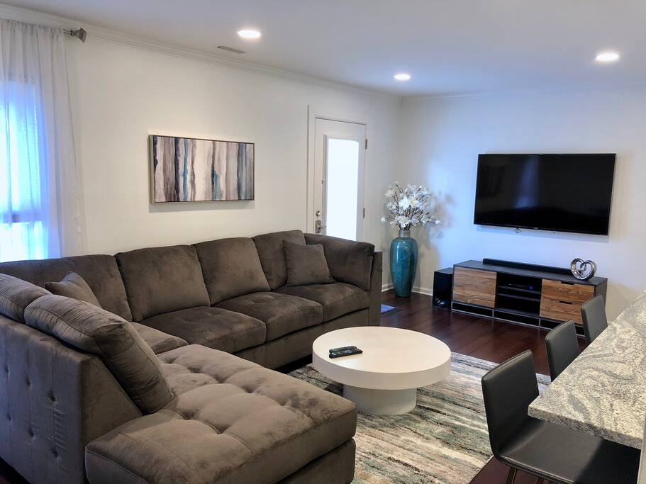 Living space and Private Entry from Deck