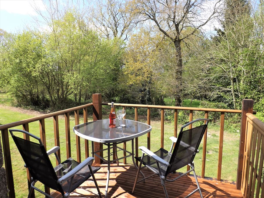 Enjoy the evening sun on the rear decking with a glass or two!
