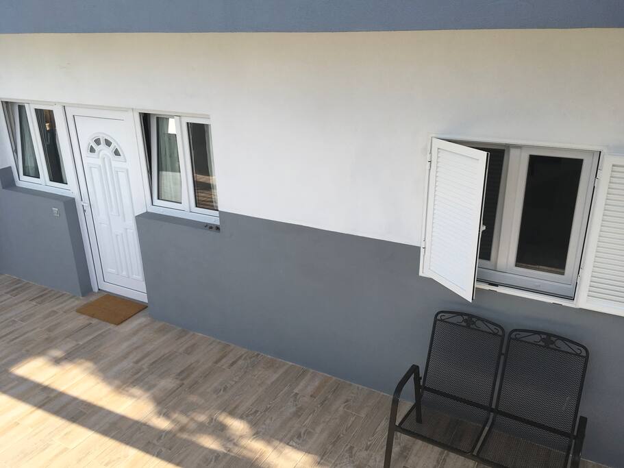 Sunny patio area