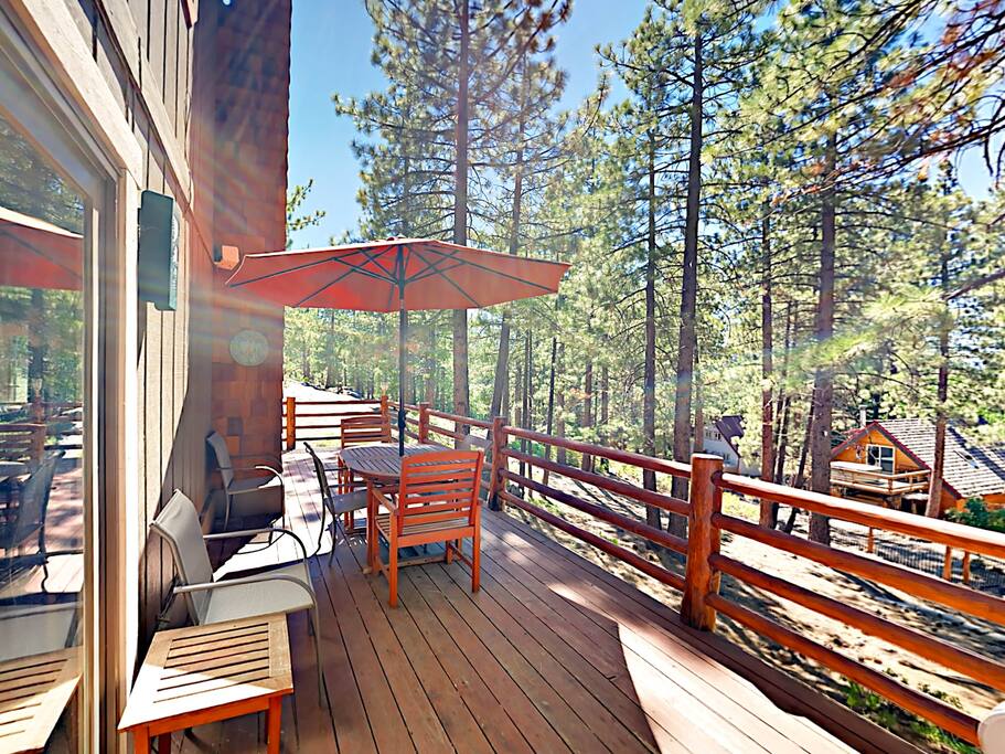 Tucked into a quiet forest, your vacation retreat offers the perfect spot for skiers and riders.