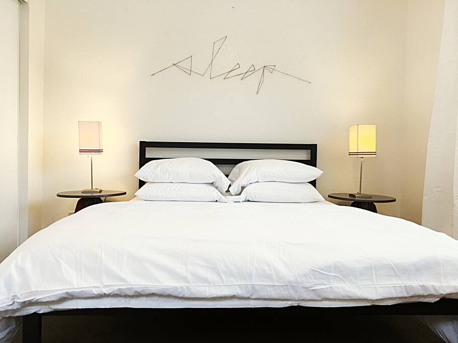 upstairs master suite with queen memory foam bed