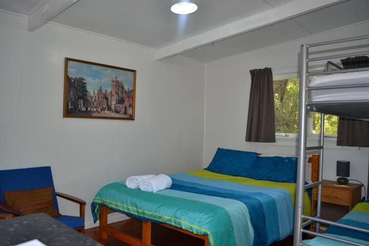 Double bed in one of the cabins (Sleeps 4)