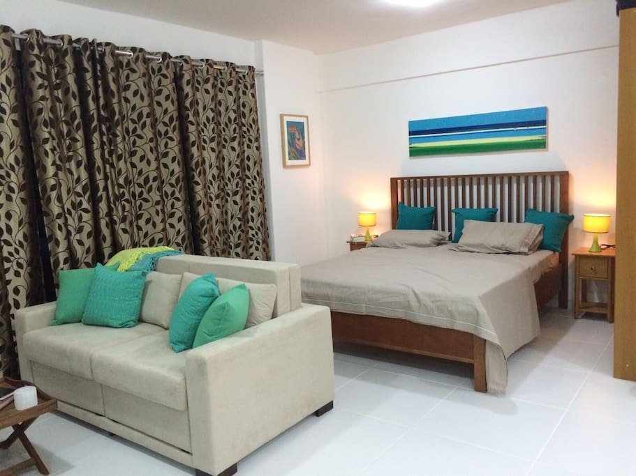 Living/ Sleeping area I
-with bed (2 persons) and sofa bed (2 persons)