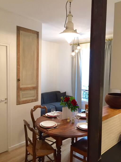 dining table and sofa bed