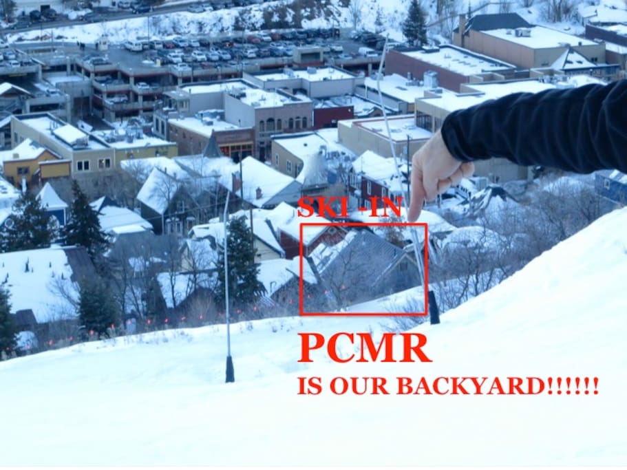 Ski right to the backdoor !