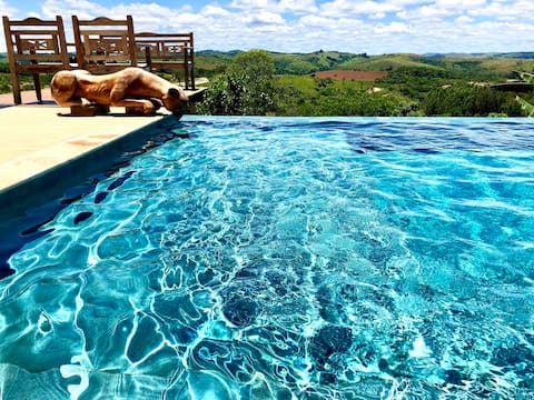 Lovely view with pool