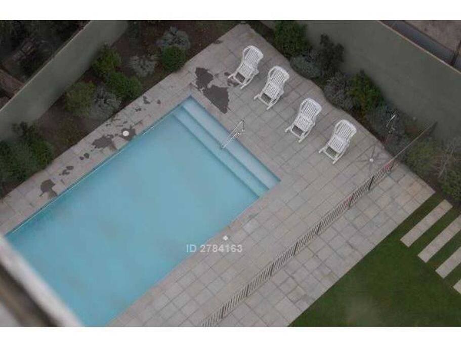 The pool of the building