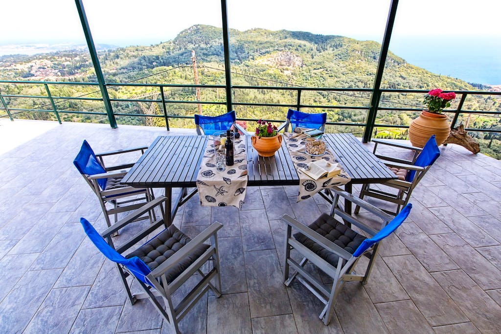 Palataki veranda with Panoramic views of Ionian Sea and Epirus