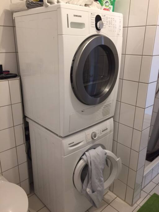 Waschmaschine und Trockner können nach Absprache genutzt werden.