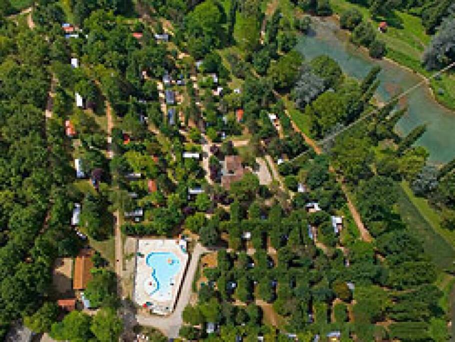 Vue aérienne du camping
