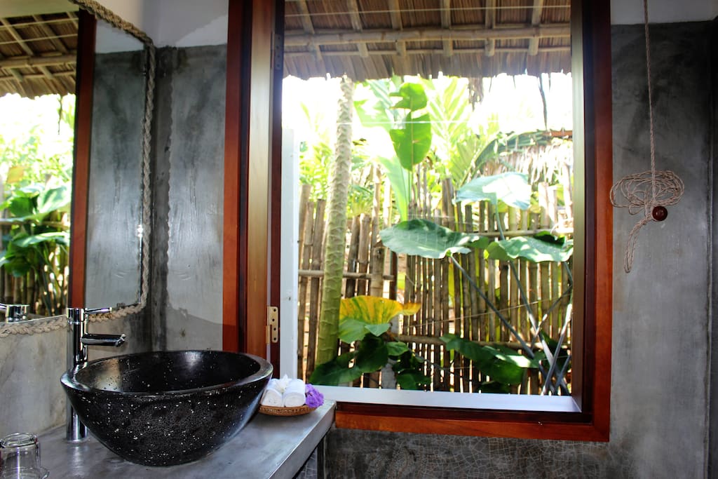 Bathroom view to the garden