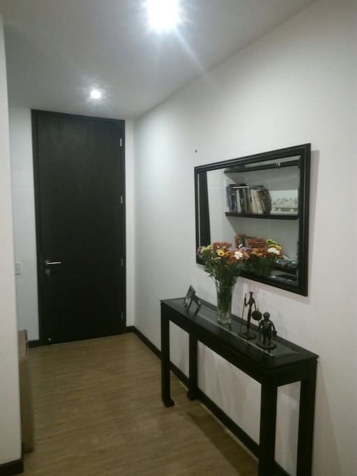 Upon arrival you'll receive your own key to the fifth-floor apartment of a new building with elevators in Cedritos, Bogotá.