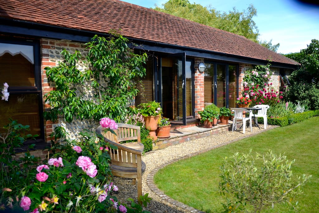 You will find fresh herbs in the garden.