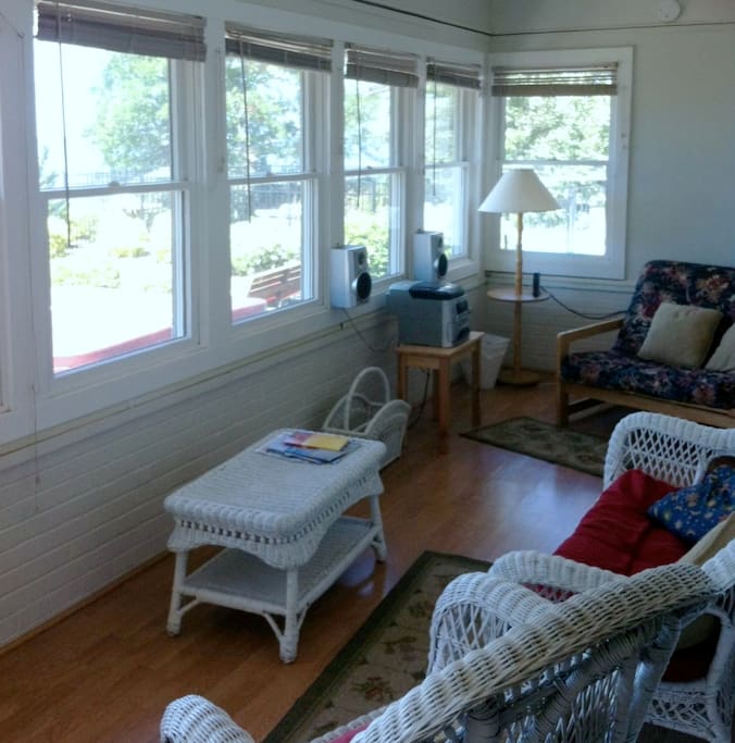 Sunroom with great views of Albemarle Sound