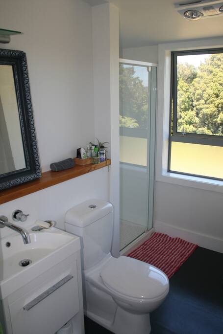 Bathroom and shower facilities in the Main Eco-House.