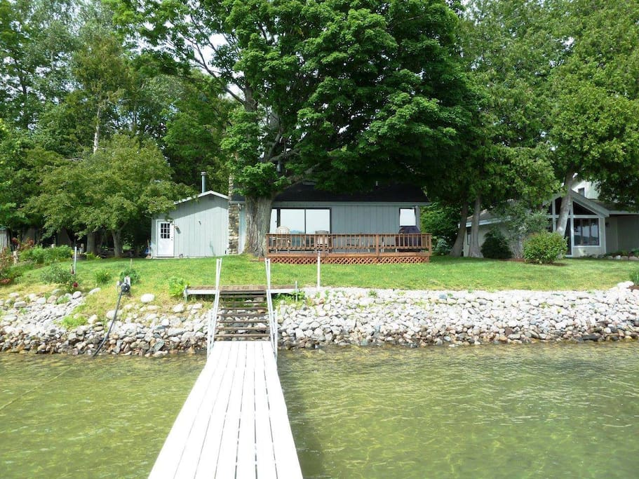 View of house and 40 foot dock.