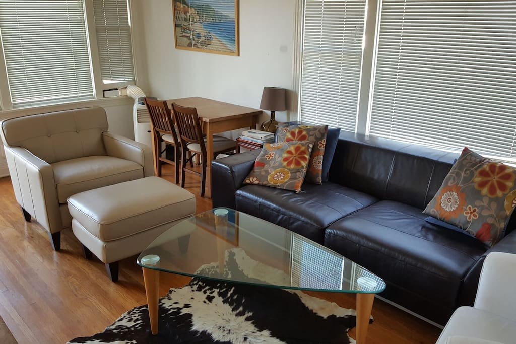 recently added a leather seat and ottoman