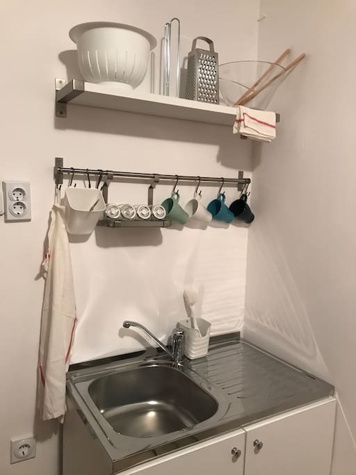 The kitchen area