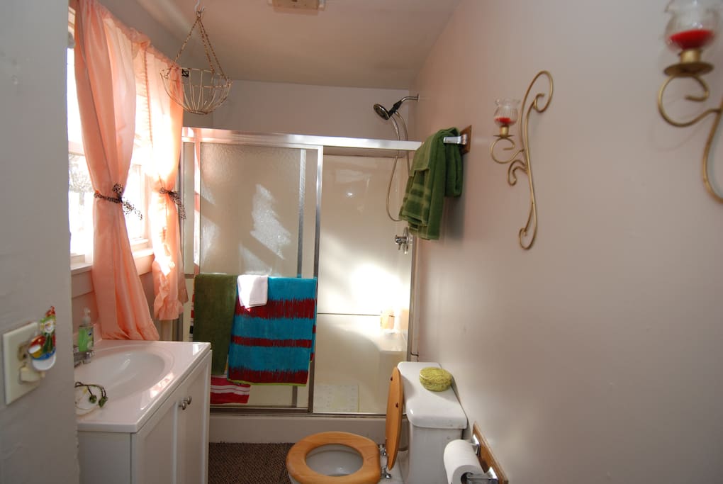 bathroom and shower