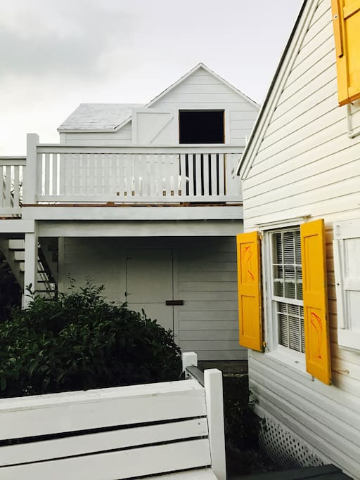 Our newly-constructed boathouse has a wonderful view over the harbor.