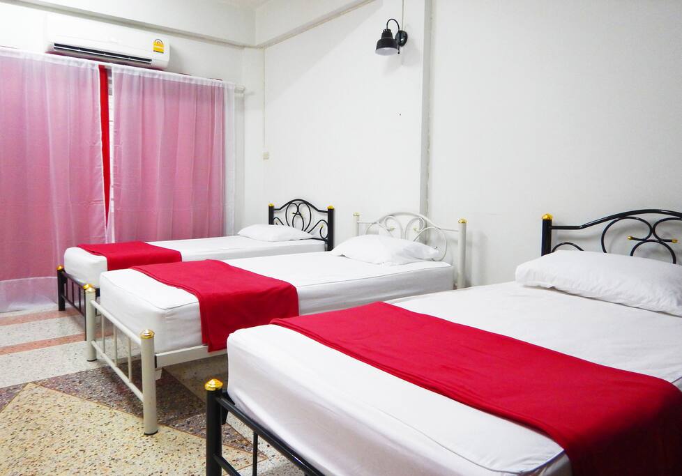Big room for 3 women