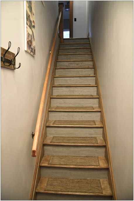 Entry stairwell to your private 2nd floor apartment