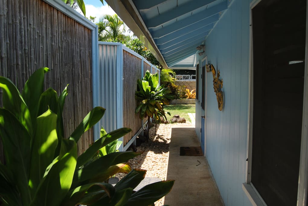Private entry way to cottage
