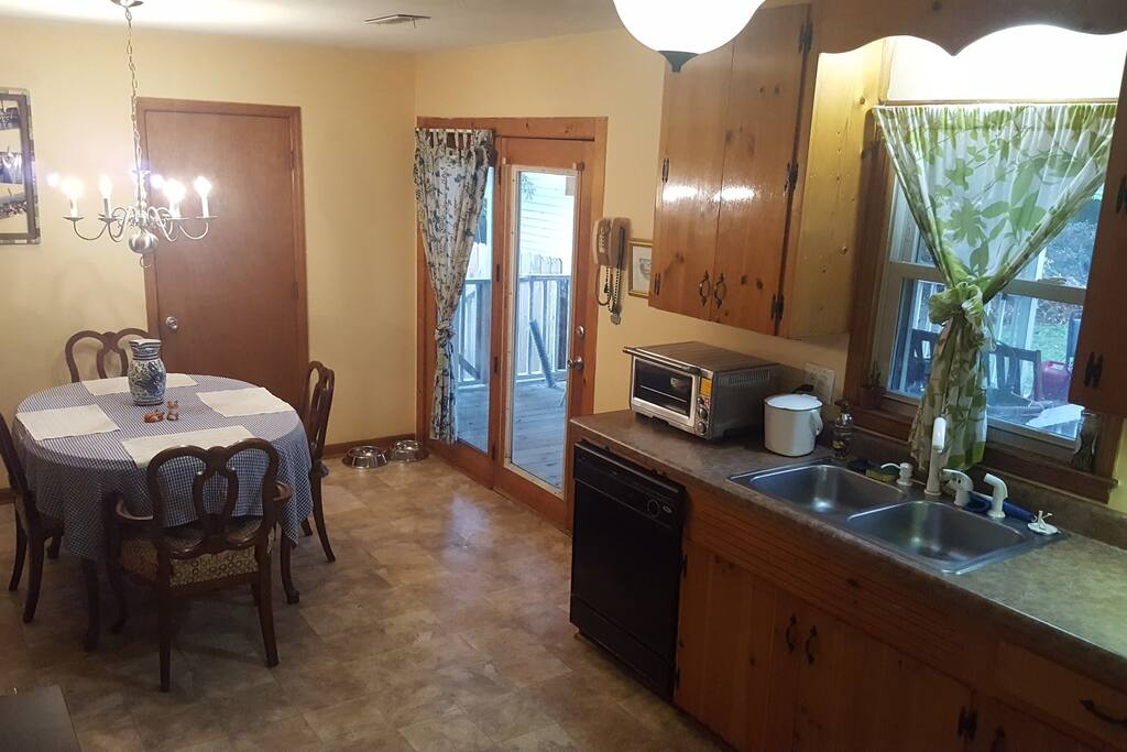 Shared dining area and back porch