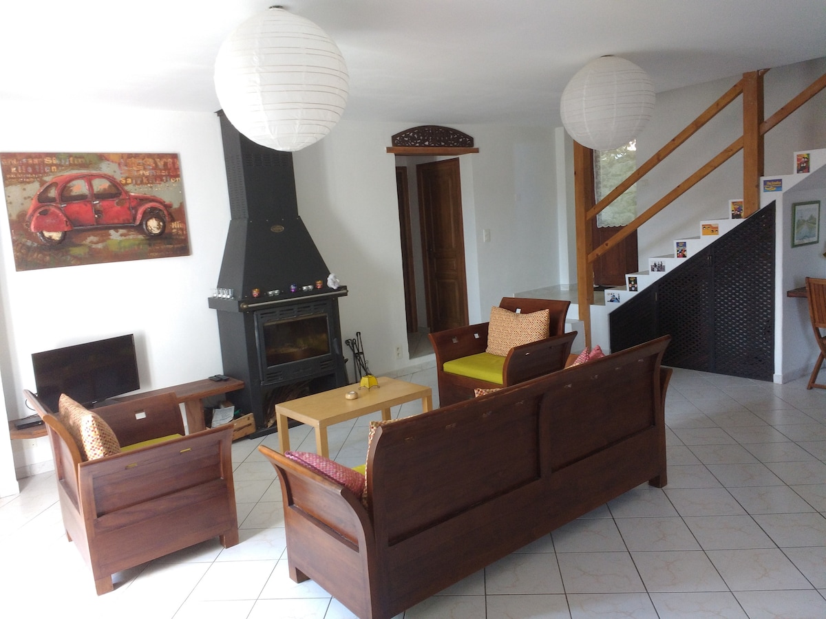 Successful Airbnb property: "Le Champ Perché" House with view of Les Vans in Les Vans