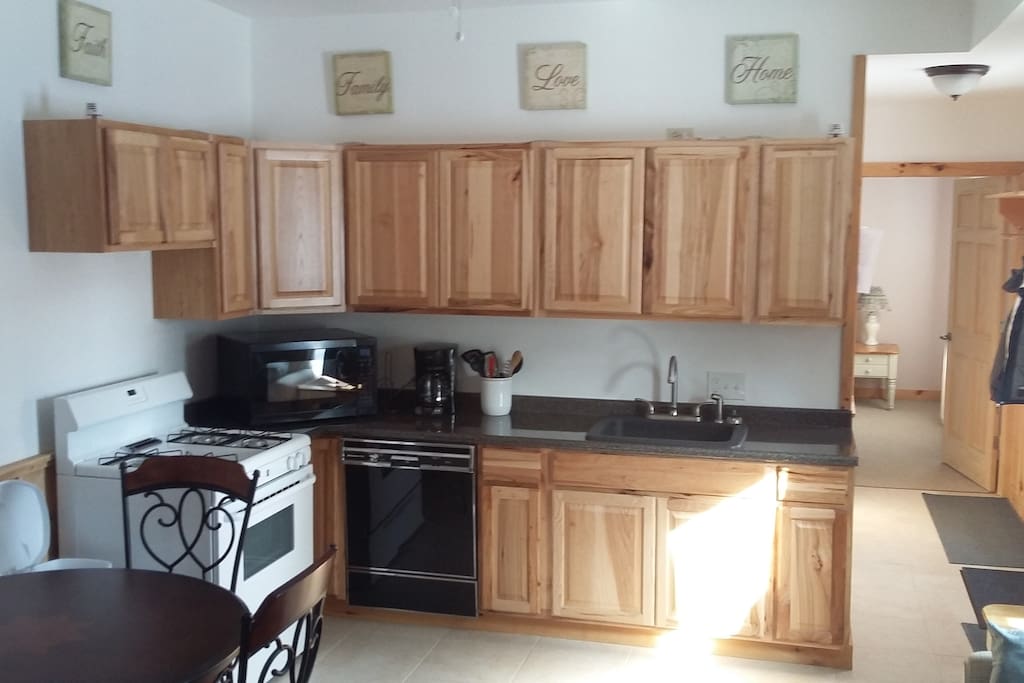 Fully equipped kitchen.