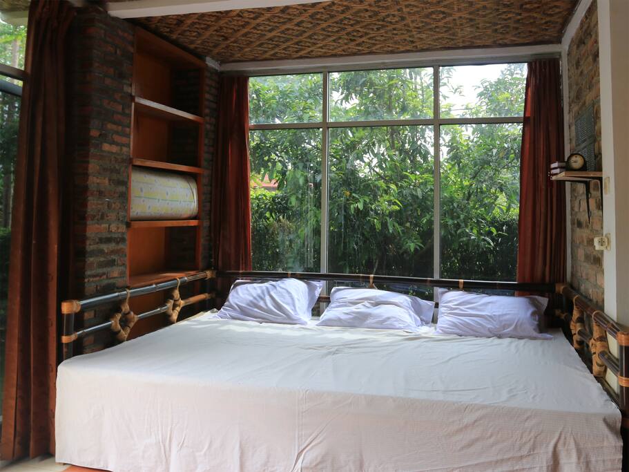 Bamboo Bed at ground floor not in the Bed Room (main room)
