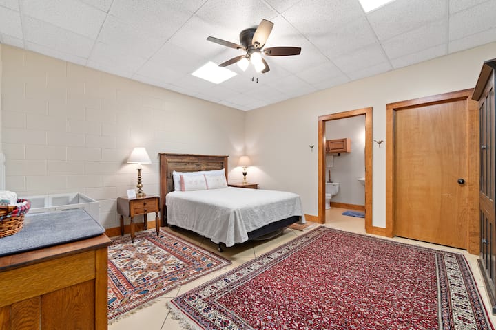 Basement bedroom - one queen bed