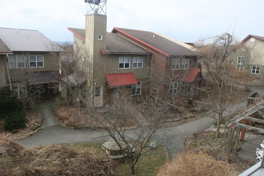 View from room onto village pathway