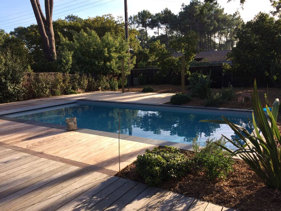 piscine chauffée, volet roulant de sécurité