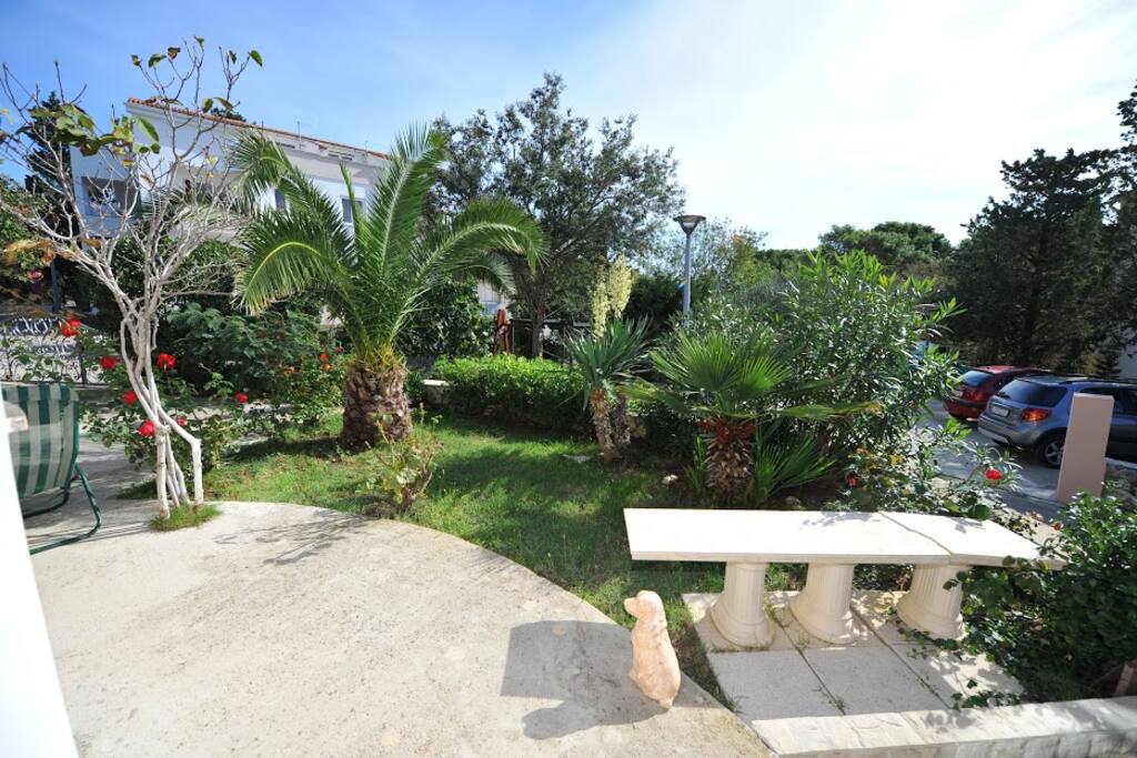 Backyard, courtyard, grill area, garden