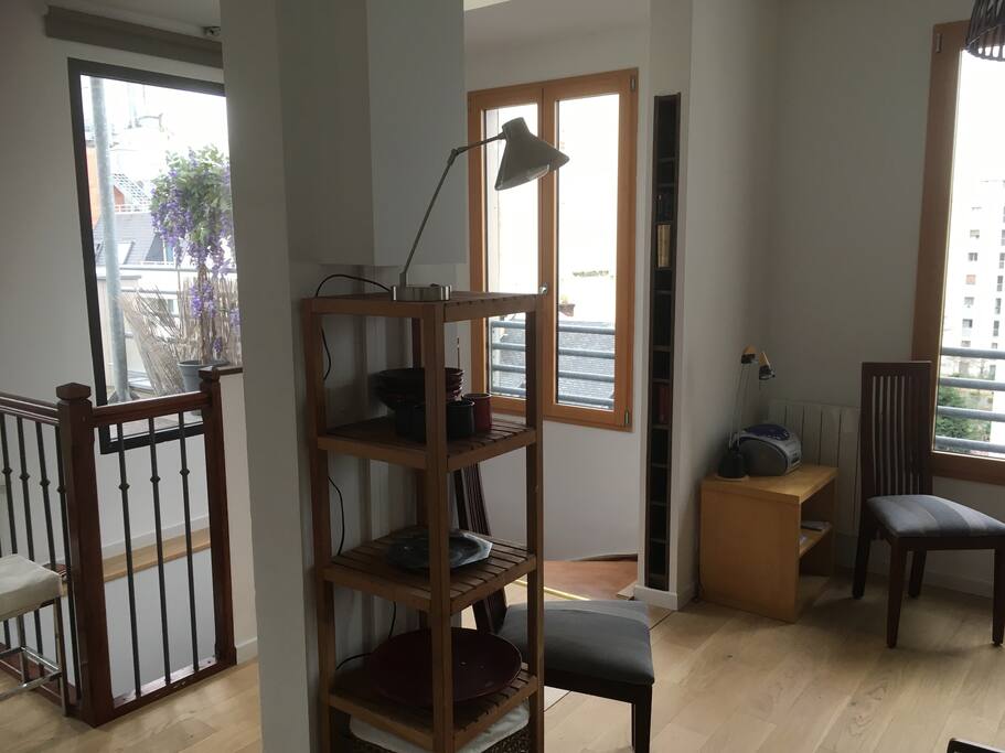 le soleil tourne toute la journée autour de l'appartement