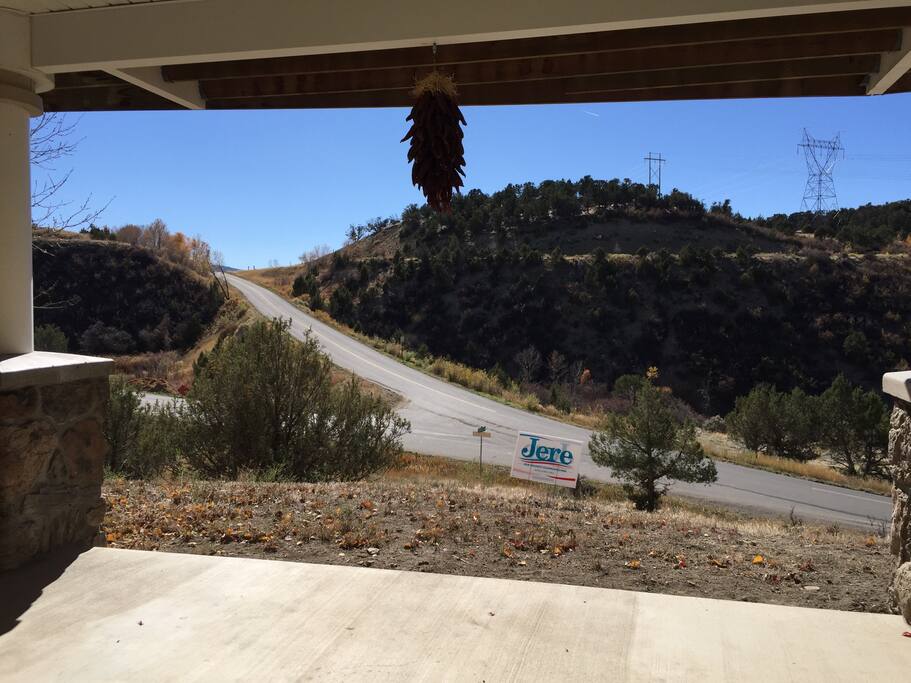 View out the front door.