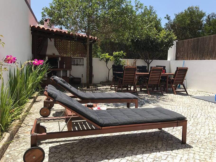 Private closed garden with BBQ