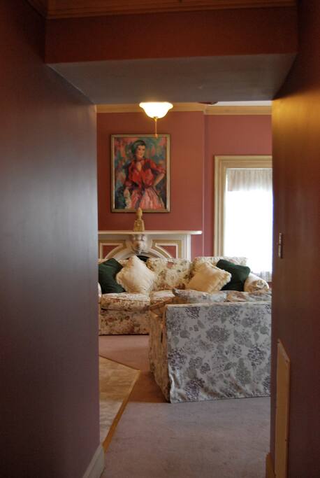 View from the entrance, bedroom is on the left