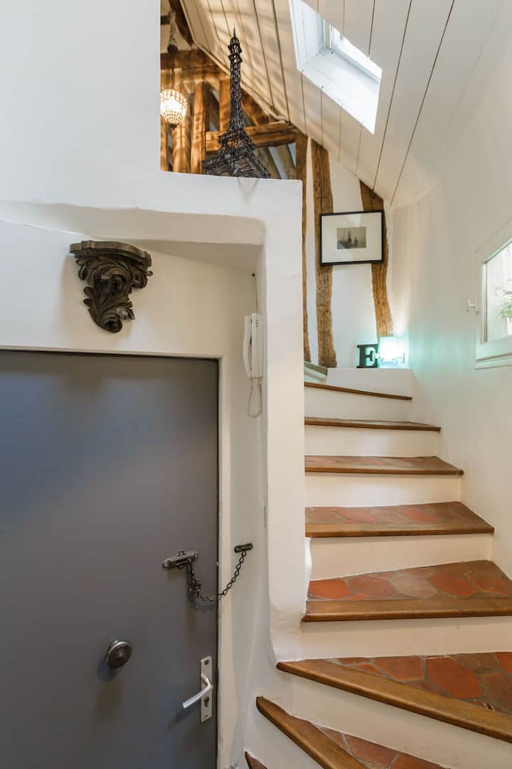 Amazing house under the roofs - High Marais